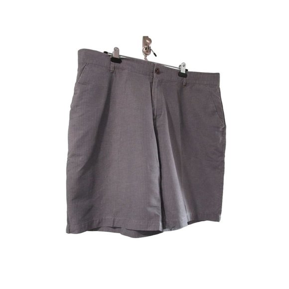 WRK Materials Co Mens Upscale Gray Stripe Linen Blend Shorts 40 EUC - Picture 7 of 15